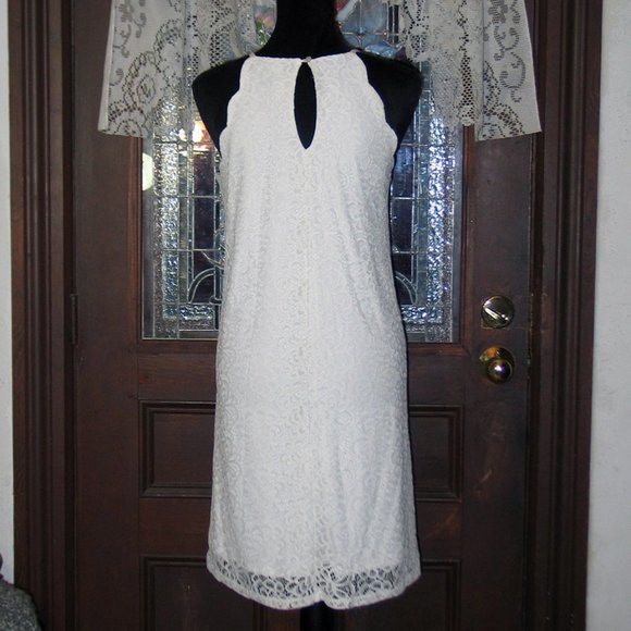 White Summer Lace sheath dress 0054 - Picture 2 of 2